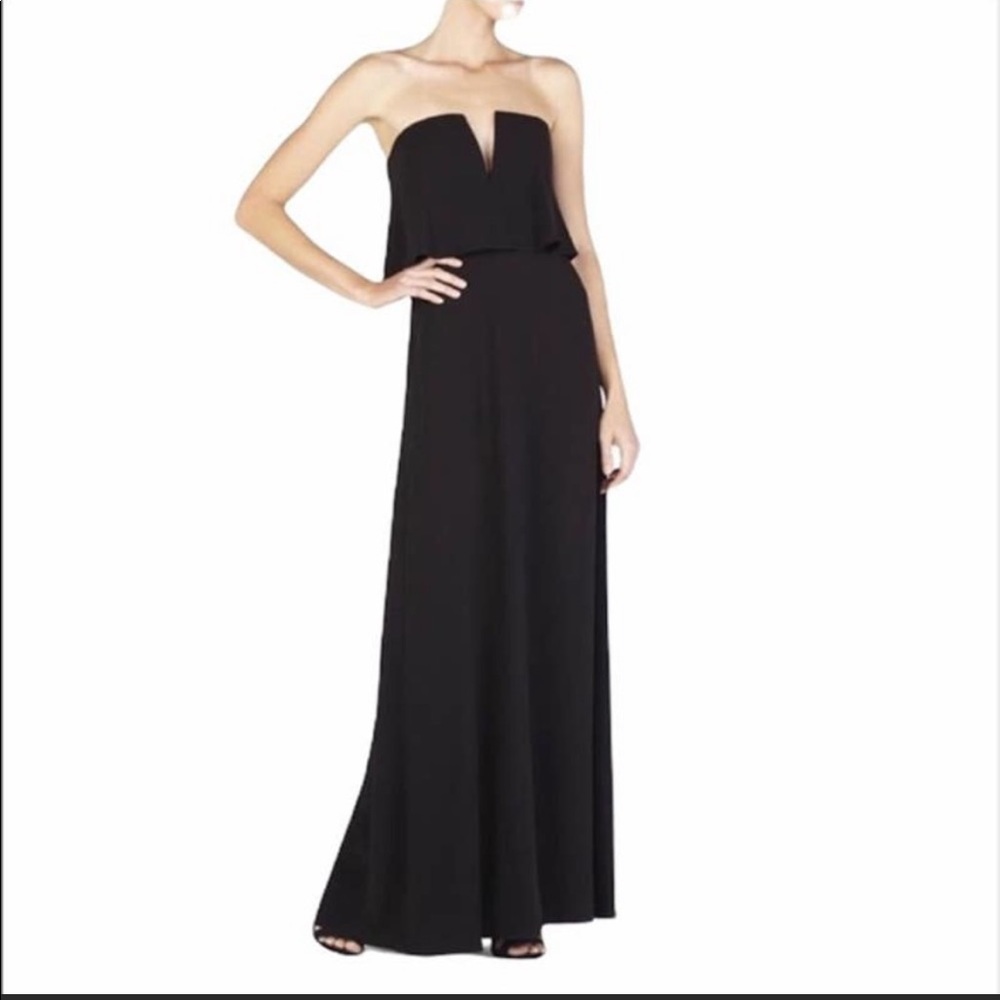 bcbgmaxazria black strapless gown. Size 0